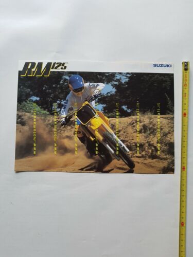 SUZUKI RM 125 Cross 1987-88 depliant INGLESE originale moto