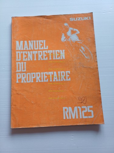 Suzuki RM 125 Cross 1991-1992 manuale uso - officina originale …