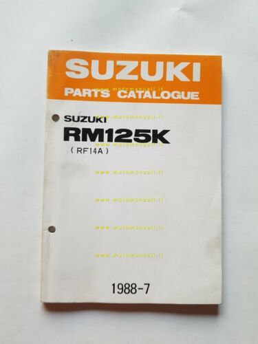 Suzuki RM 125 K cross 1988 catalogo ricambi originale spare …