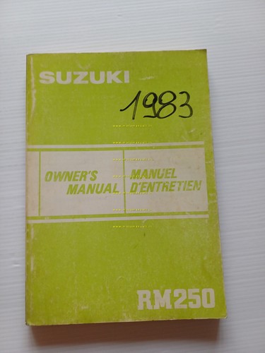 Suzuki RM 250 1983-84 Cross manuale uso manutenzione originale