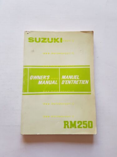 Suzuki RM 250 1983 manuale uso manutenzione originale INGLESE FRANCESE