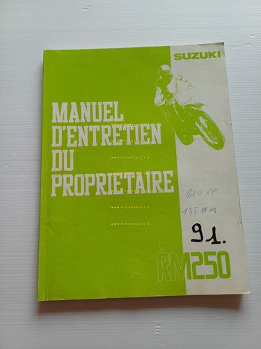Suzuki RM 250 Cross 1990-1991 manuale uso - officina originale …