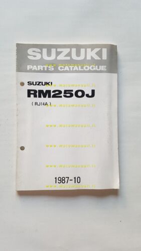 SUZUKI RM 250 J 1987-88 catalogo ricambi originale Spare Parts …