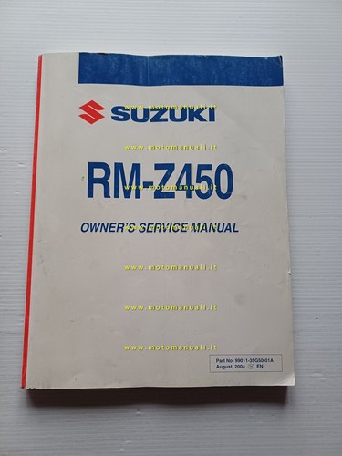 Suzuki RM-Z 450 2004 manuale uso manutenzione officina INGLESE originale