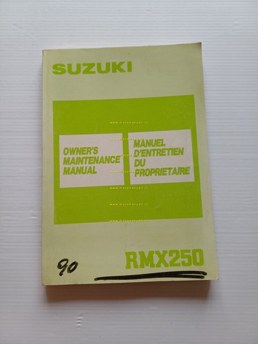 Suzuki RMX 250 Enduro 1989-90 manuale uso manutenzione originale