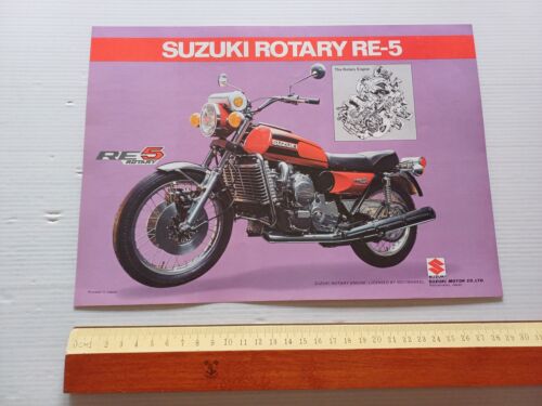 SUZUKI Rotary RE-5 Wankel 1975 depliant italiano originale