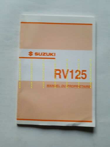 SUZUKI RV 125 2002 manuale uso manutenzione FRANCESE originale