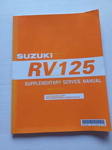 Suzuki RV 125 AGGIORNAMENTO 2006 manuale officina INGLESE originale