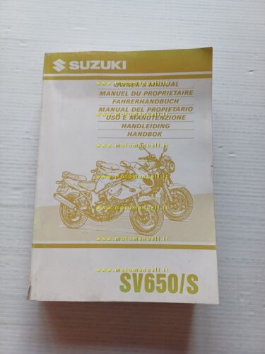Suzuki SV 650-SV 650 S 1998 manuale uso manutenzione libretto …
