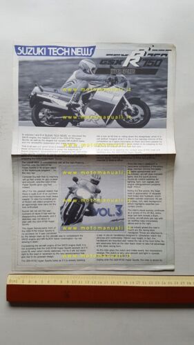 Suzuki TECH NEWS GSX-R 750 rivista aziendale INGLESE originale no …