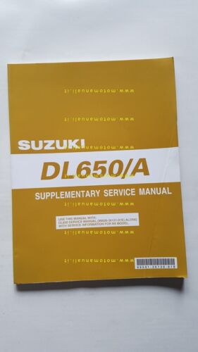 Suzuki V-Strom 650 DL A AGGIORNAMENTO 2006-7 manuale officina INGLESE …