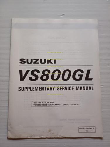 Suzuki VS 600 GLT 1996 AGGIORNAMENTO manuale officina originale TESTO …