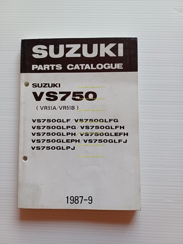 Suzuki VS 750 tutti modelli 1987-88 catalogo ricambi originale
