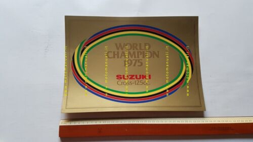 SUZUKI World Champion Cross 125 1975 locandina concessionari originale