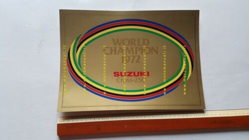 SUZUKI World Champion Cross 250 1972 locandina concessionari originale