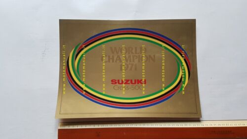 SUZUKI World Champion Cross 500 1971 locandina concessionari originale