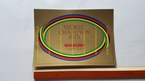 SUZUKI World Champion Cross 500 1975 locandina concessionari originale