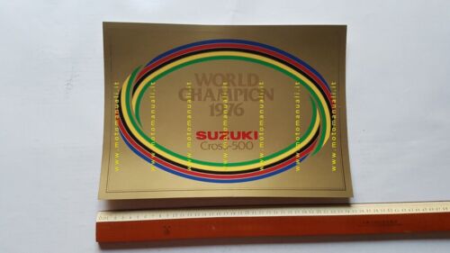SUZUKI World Champion Cross 500 1976 locandina concessionari originale
