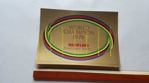 SUZUKI World Champion GP 500 1978 locandina concessionari originale no …