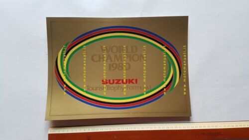 SUZUKI World Champion TT Formula 1 1980 locandina concessionari originale