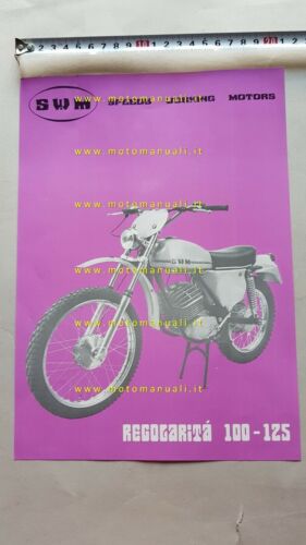 SWM 100-125 Regolarità 1a Serie 1972 depliant moto originale brochure