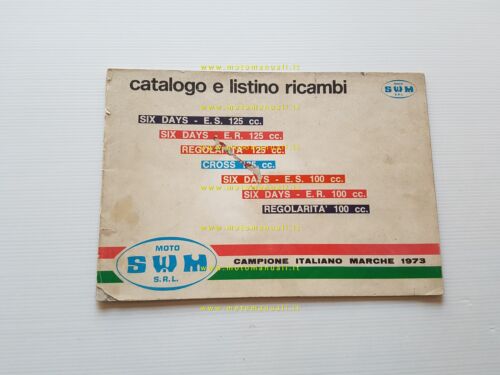 SWM 125-100 Six Days-ER-ES Regolarità Cross 1980 catalogo ricambi TELAIO …