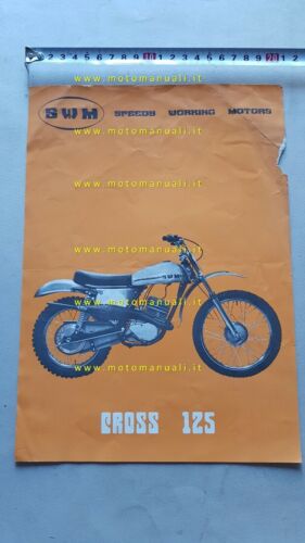 SWM 125 Cross 1a Serie 1972 depliant moto originale motorcycle …