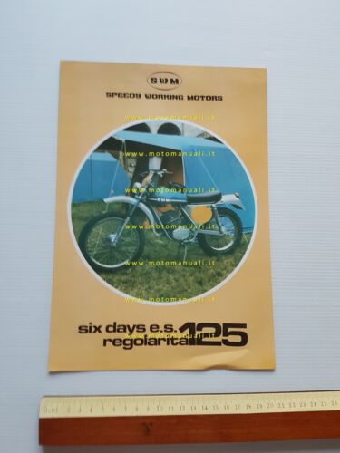 SWM 125 Six Days E.S. - 125 Regolarità 1972 depliant …