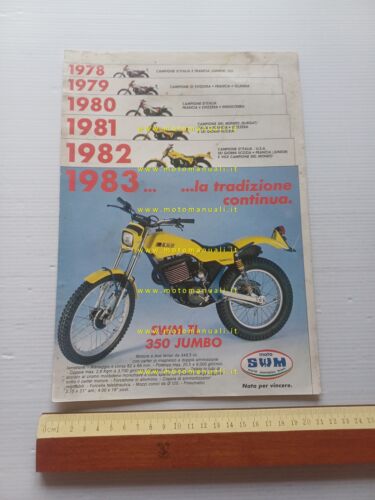 SWM 350 Jumbo Trial 1983 depliant italiano originale