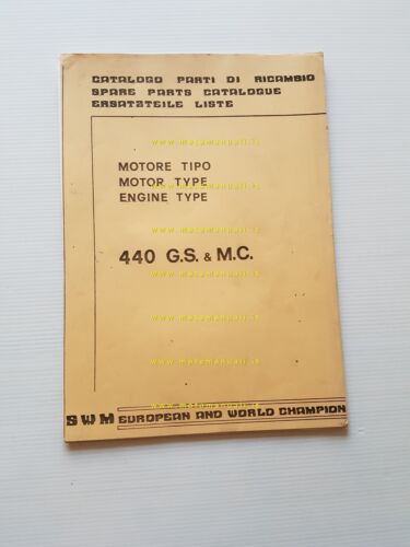 SWM 440 MC-GS 1983 catalogo ricambi MOTORE originale