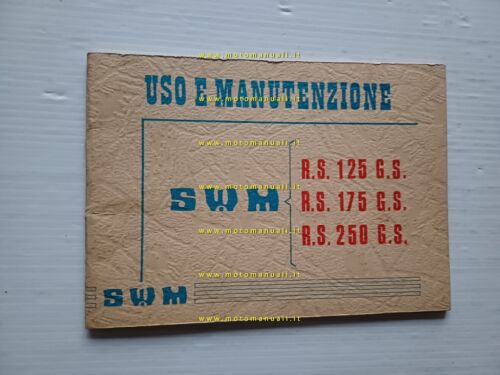 SWM RS 125 - 175 - 250 GS 1977 manuale …