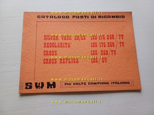 SWM Silver Vase-Reg.-Cross 125-175-250 7V 1977 catalogo ricambi TELAIO originale