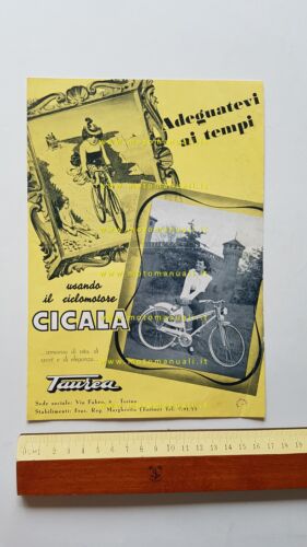 Taurea Cicala 48 micromotore 1950 depliant originale italiano