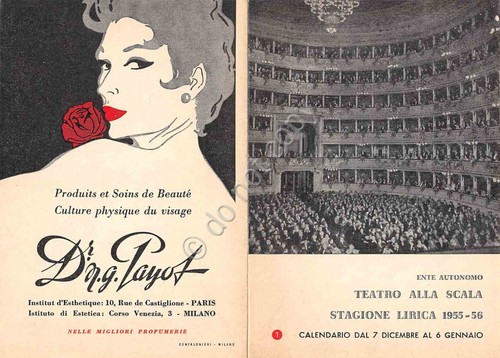 Teatro alla Scala Calendario Stagione Lirica 1955 - 1956