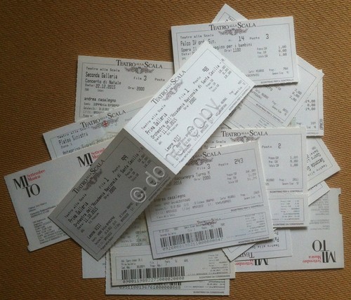 Teatro alla Scala Milano - Piccolo lotto di 33 biglietti …