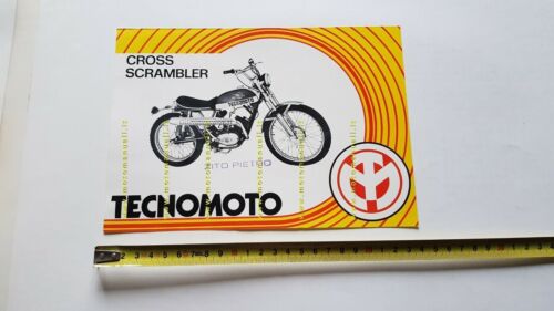 Tecnomoto 50 Cross Scrambler 1972 depliant ITALIANO moto originale brochure