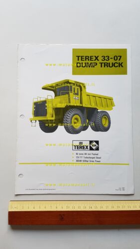 Terex 33-07 Dump Truck autocarro 1981 depliant originale
