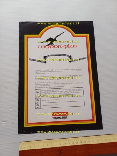 Tommaselli manubrio regolabile Condor Plus anni 70 depliant italiano originale