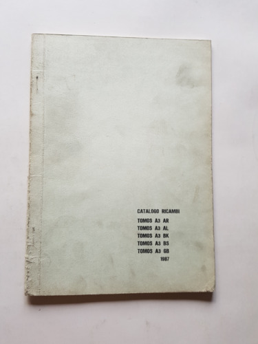 Tomos 50 catalogo ricambi ciclomotori modelli A3 1987 originale italiano