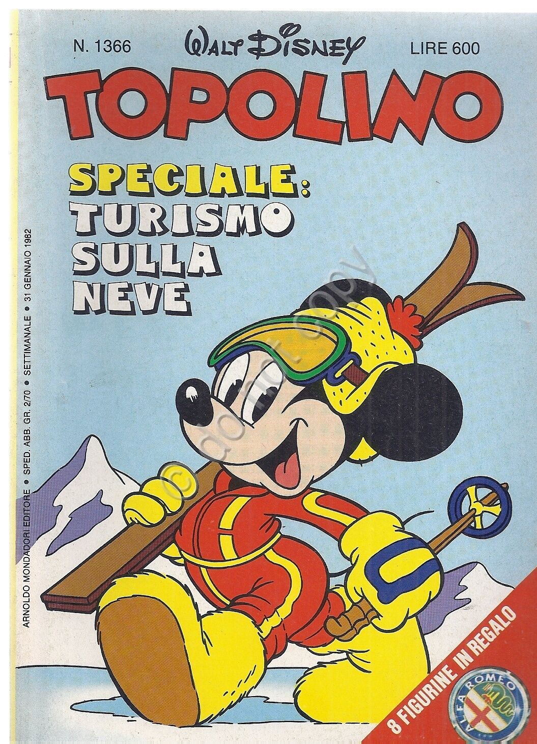 Topolino - 1366 - con inserto figurine - 1982