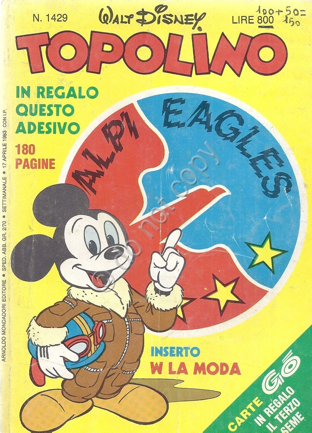 Topolino - 1429- con inserto moda - 1983