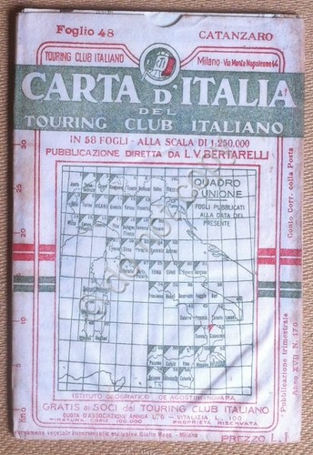 Touring Club Italiano - Carta d'Italia - Catanzaro - con …