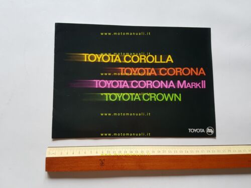 Toyota Corolla Corona Crown 1970 depliant originale italiano