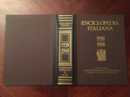 Treccani Enciclopedia 1938 1948 Copertina per Appendice II A - …