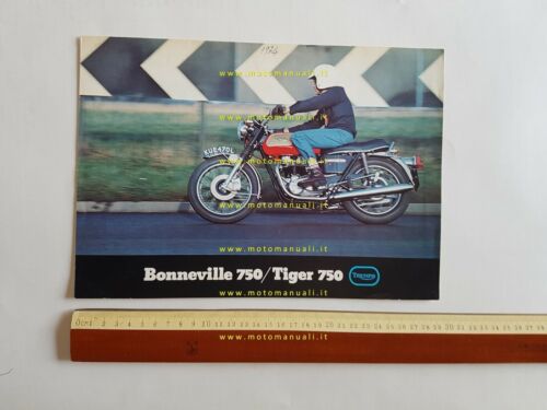 Triumph 750 Bonneville - 750 Tiger 1973 depliant originale italiano