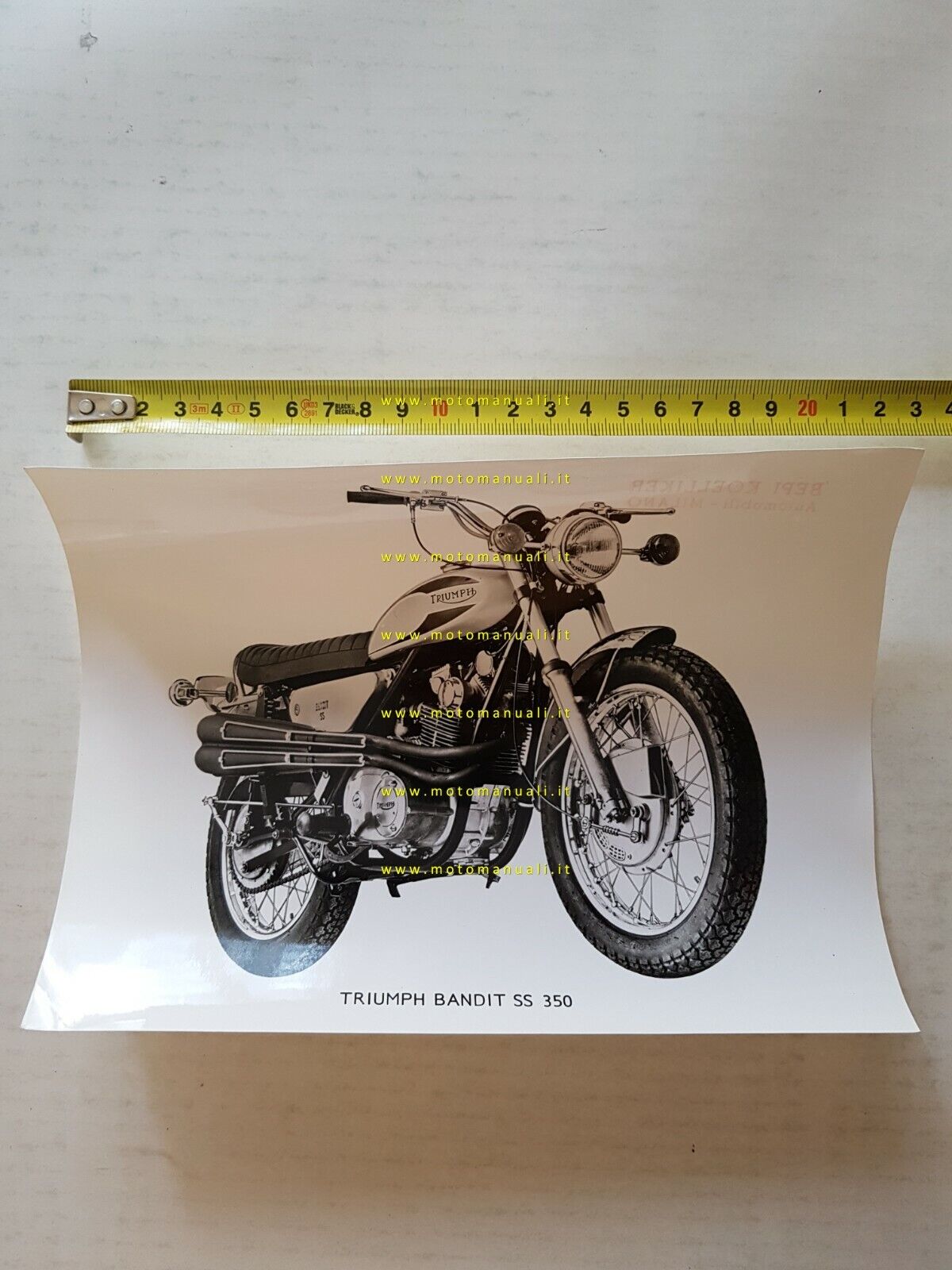 Triumph Bandit SS 350 1971 foto cartella stampa originale press …