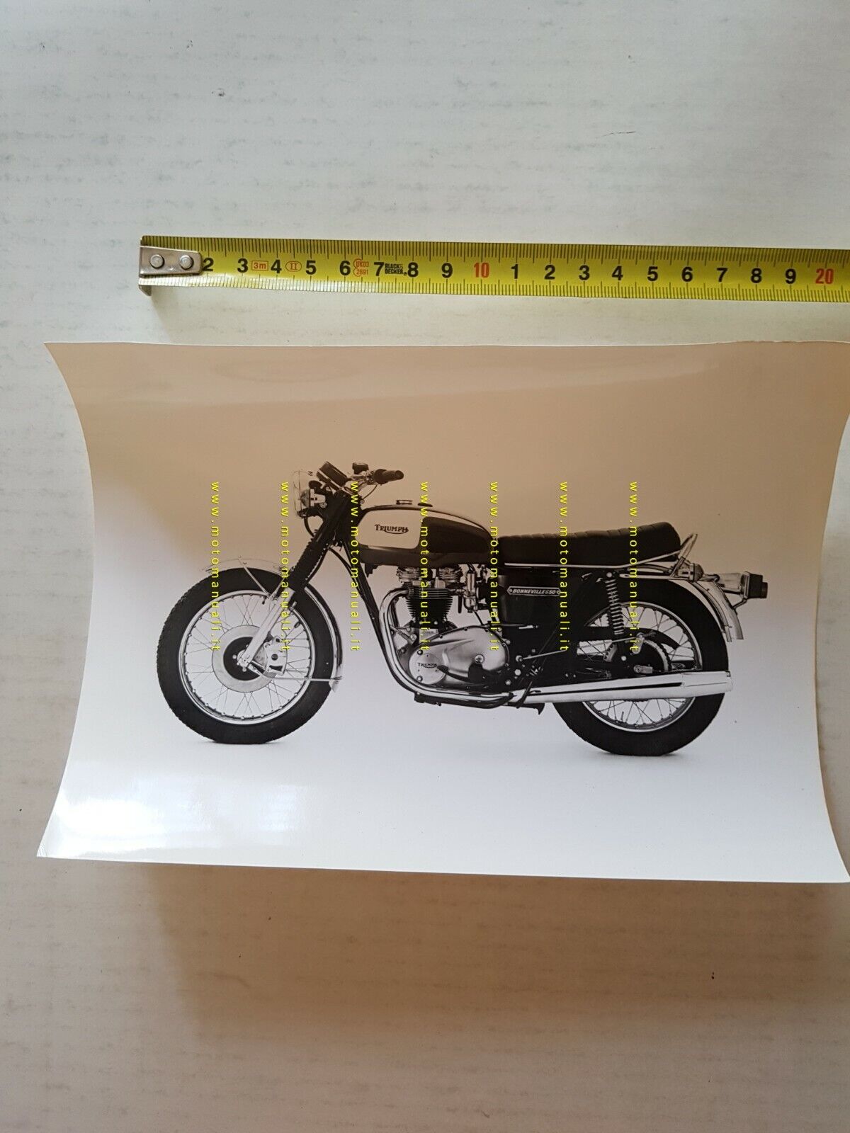 Triumph Bonneville 650cc T120V 1974 foto cartella stampa originale press …