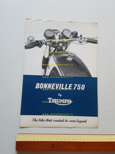 Triumph Bonneville 750 1976 depliant italiano originale