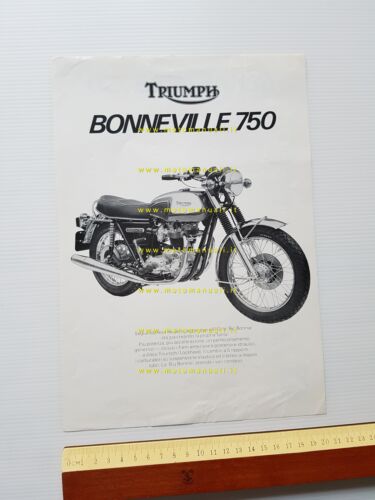 Triumph Bonneville 750 T 140 V 1973 depliant originale italiano