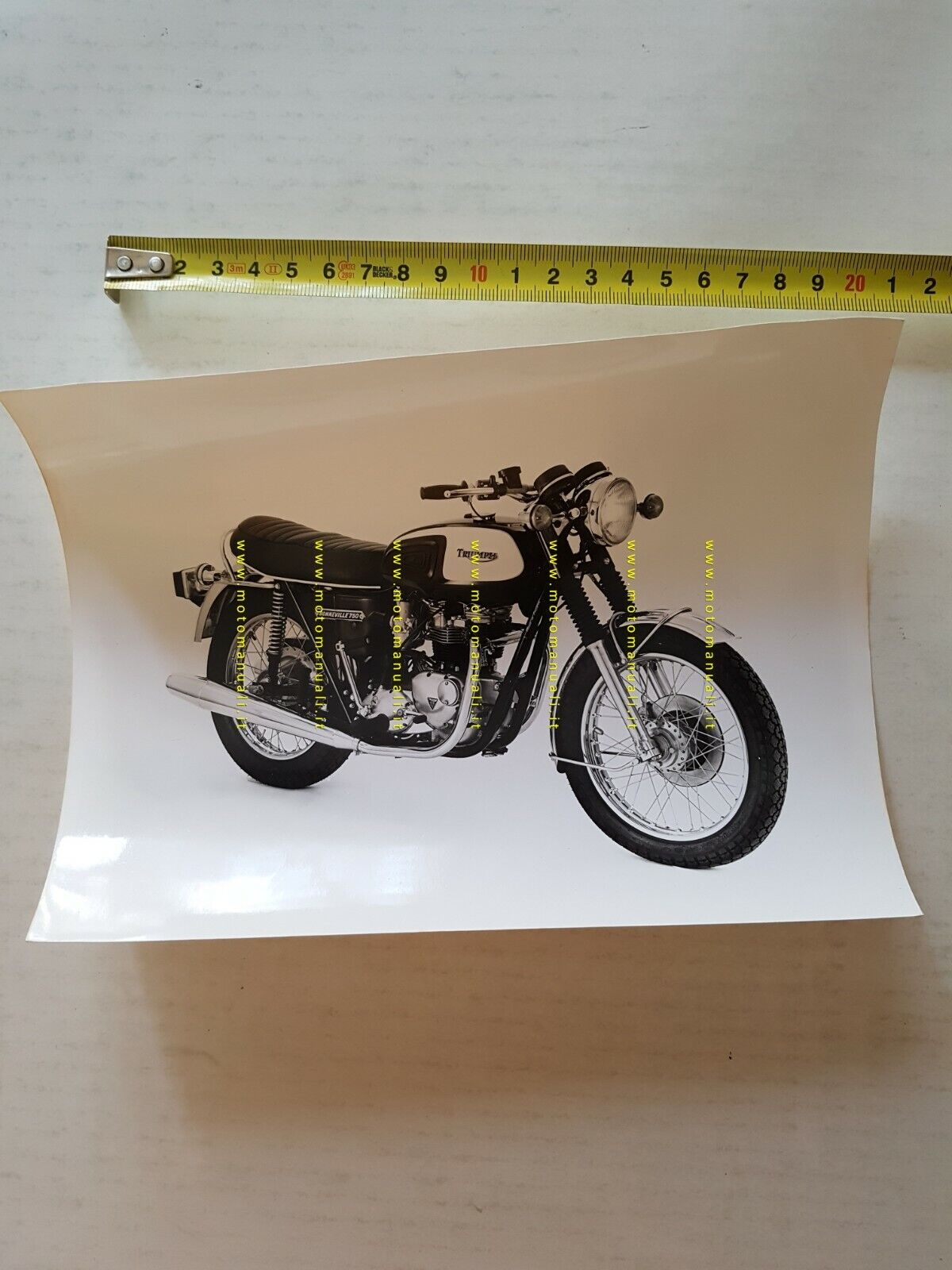 Triumph Bonneville 750 T140V 1974 foto cartella stampa originale press …